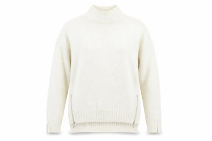 Womens UK Size 14 Love Knitwear Ivory Pullover Jumper