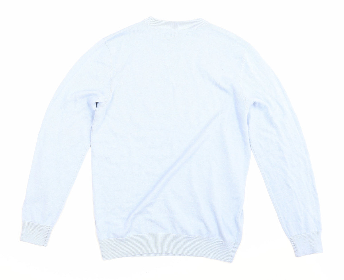 John Devin Mens Blue   Pullover Sweatshirt Size M