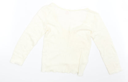 Palm Womens Ivory Argyle/Diamond  Pullover Jumper Size L