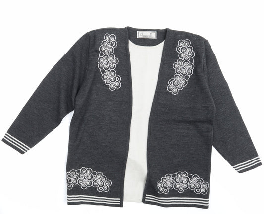 Womens UK Size One Size Amoretti Grey Pullover Jumper