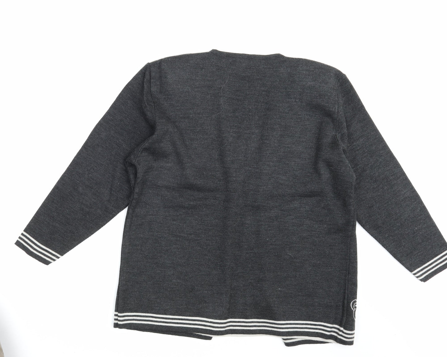 Womens UK Size One Size Amoretti Grey Pullover Jumper