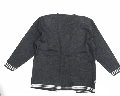 Womens UK Size One Size Amoretti Grey Pullover Jumper