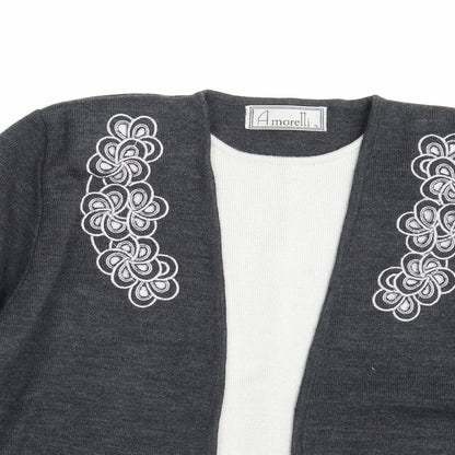 Womens UK Size One Size Amoretti Grey Pullover Jumper