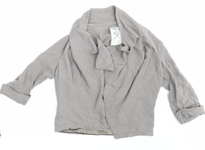 Womens UK Size 14 New Look Beige Wrap Jumper