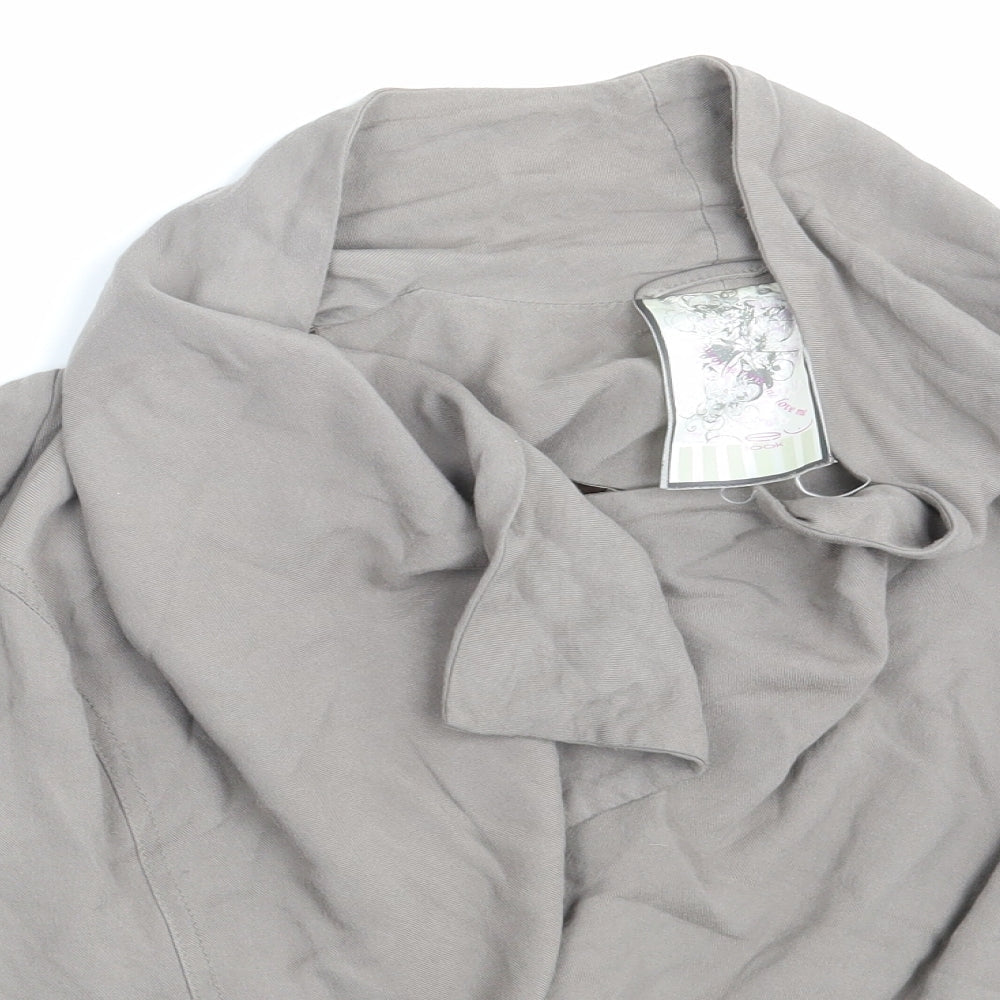 Womens UK Size 14 New Look Beige Wrap Jumper