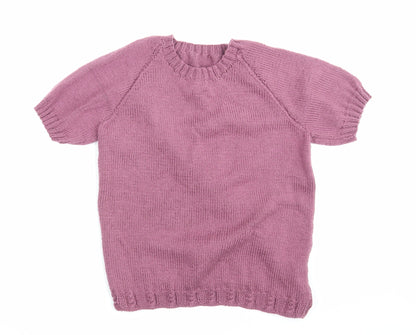 Womens UK Size One Size Preworn Pink Pullover Jumper
