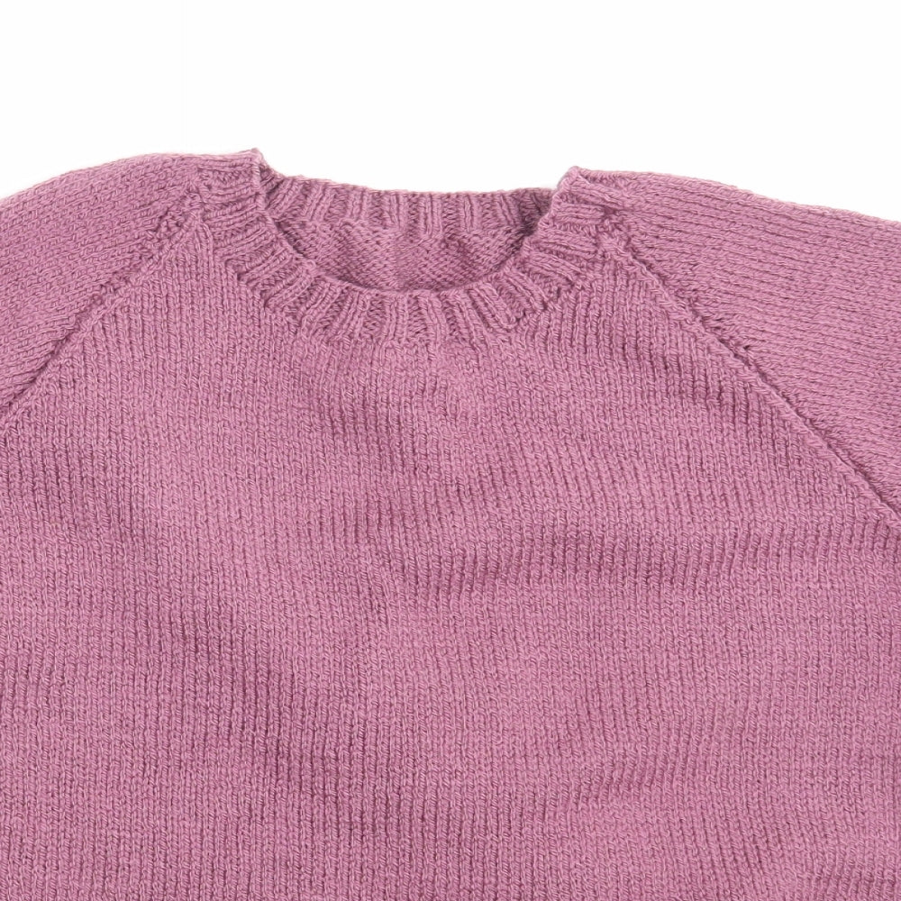 Womens UK Size One Size Preworn Pink Pullover Jumper