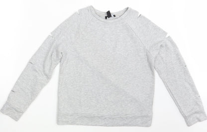 New Look Girls Grey   Pullover Sweatshirt Size 12-13 Years