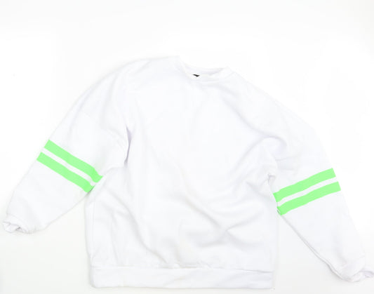 Boohoo Womens White   Pullover Jumper Size 14
