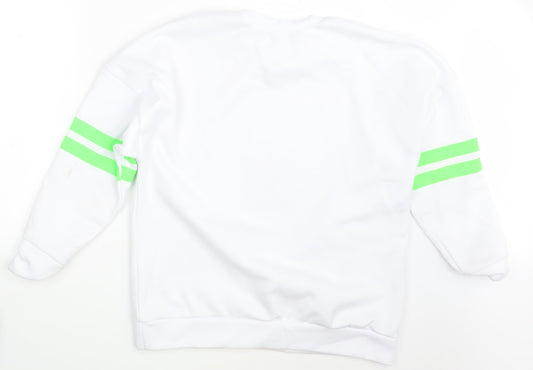 Boohoo Womens White   Pullover Jumper Size 14