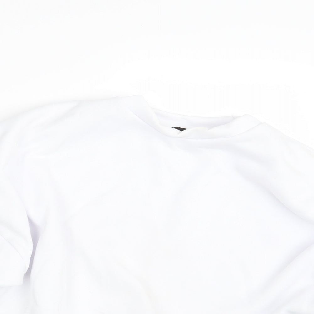 Boohoo Womens White   Pullover Jumper Size 14
