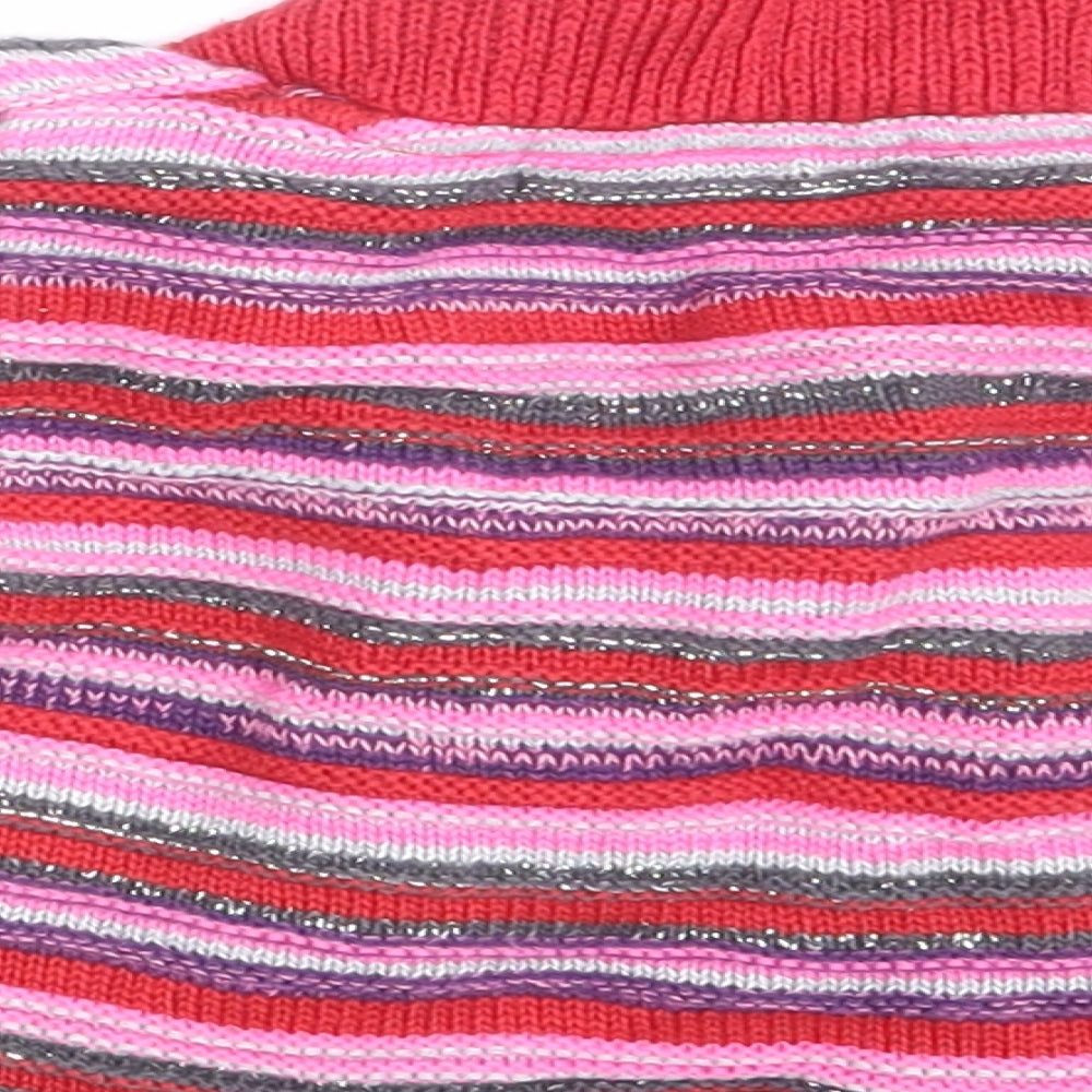 M&S Girls Multicoloured Striped  Cardigan Jumper Size 9-12 Months