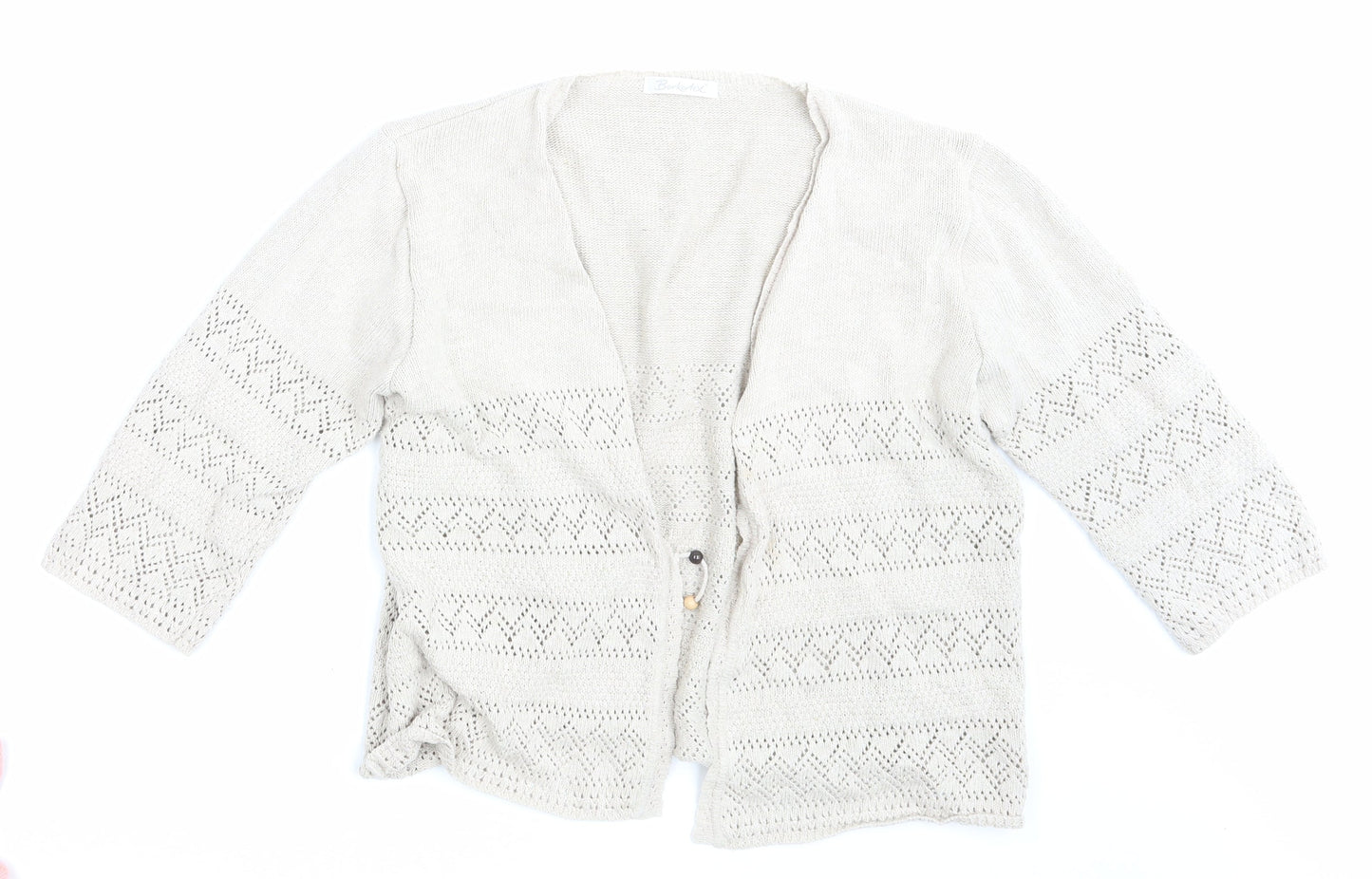 Womens UK Size 14 Berkertex Beige Cardigan Jumper