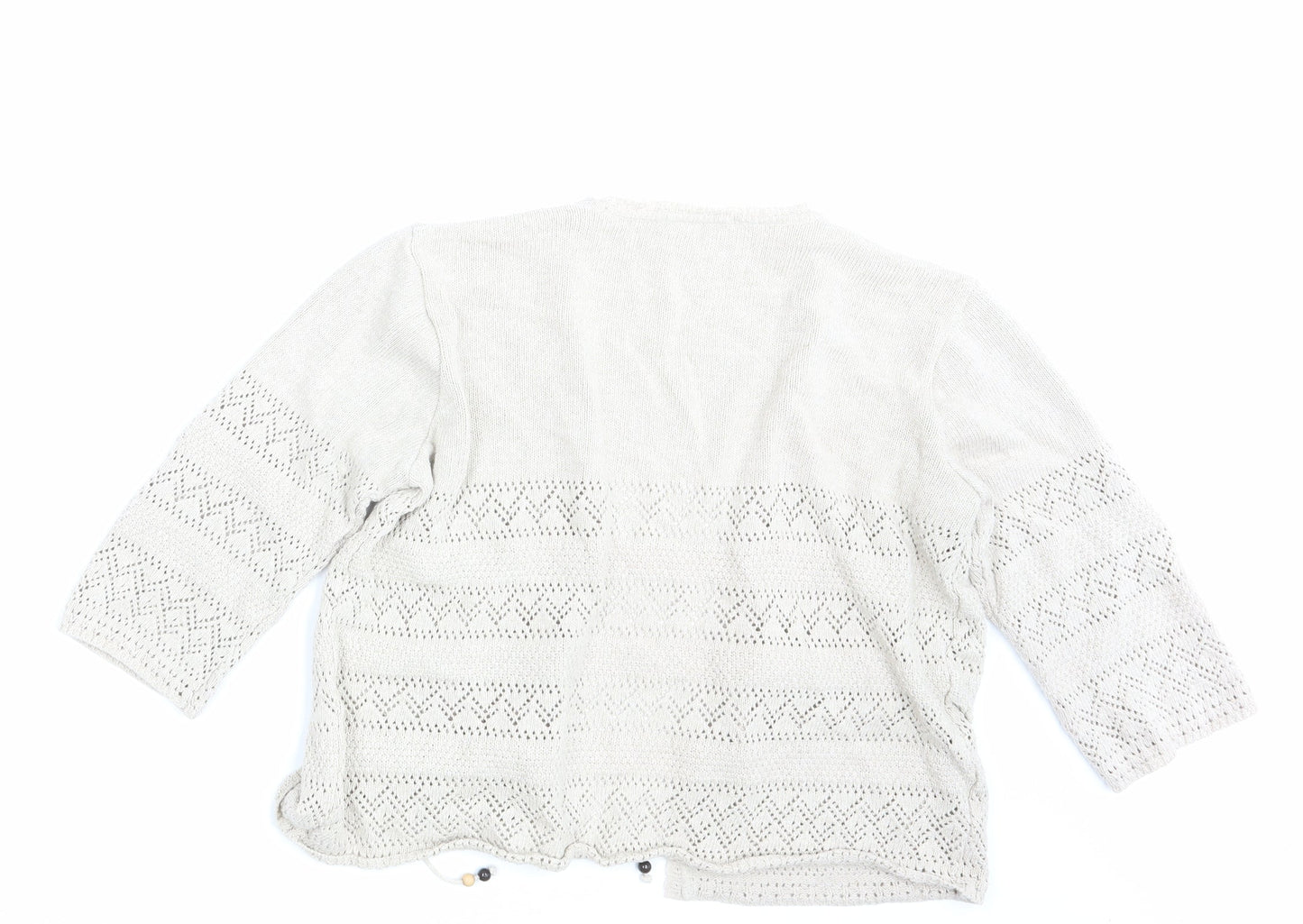 Womens UK Size 14 Berkertex Beige Cardigan Jumper
