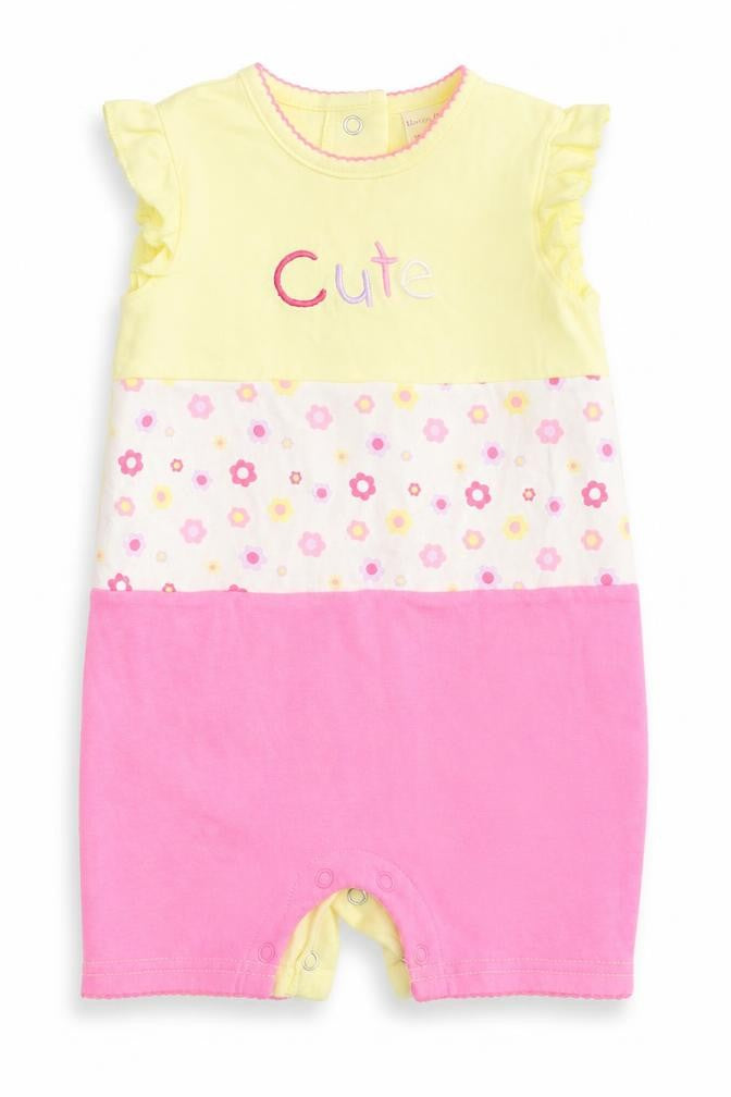 Morris Mouse Girls Multicoloured Floral  Babygrow One-Piece Size 3-6 Months  - Cute