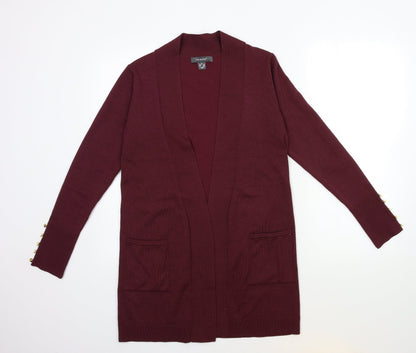 Primark Womens Red  Knit Cardigan Jumper Size 6