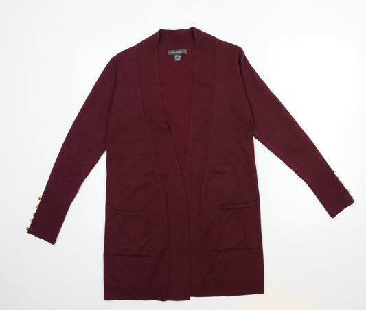 Primark Womens Red  Knit Cardigan Jumper Size 6