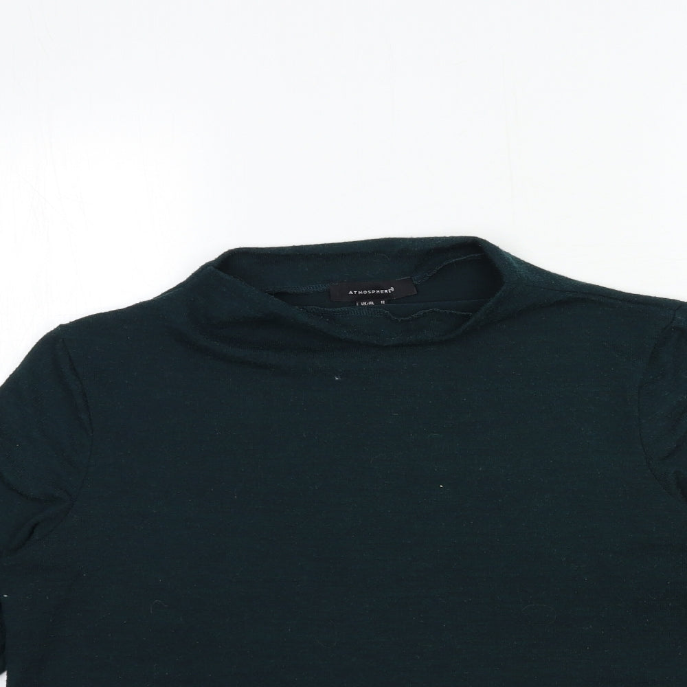 Womens UK Size 12 Atmosphere Green Pullover Jumper