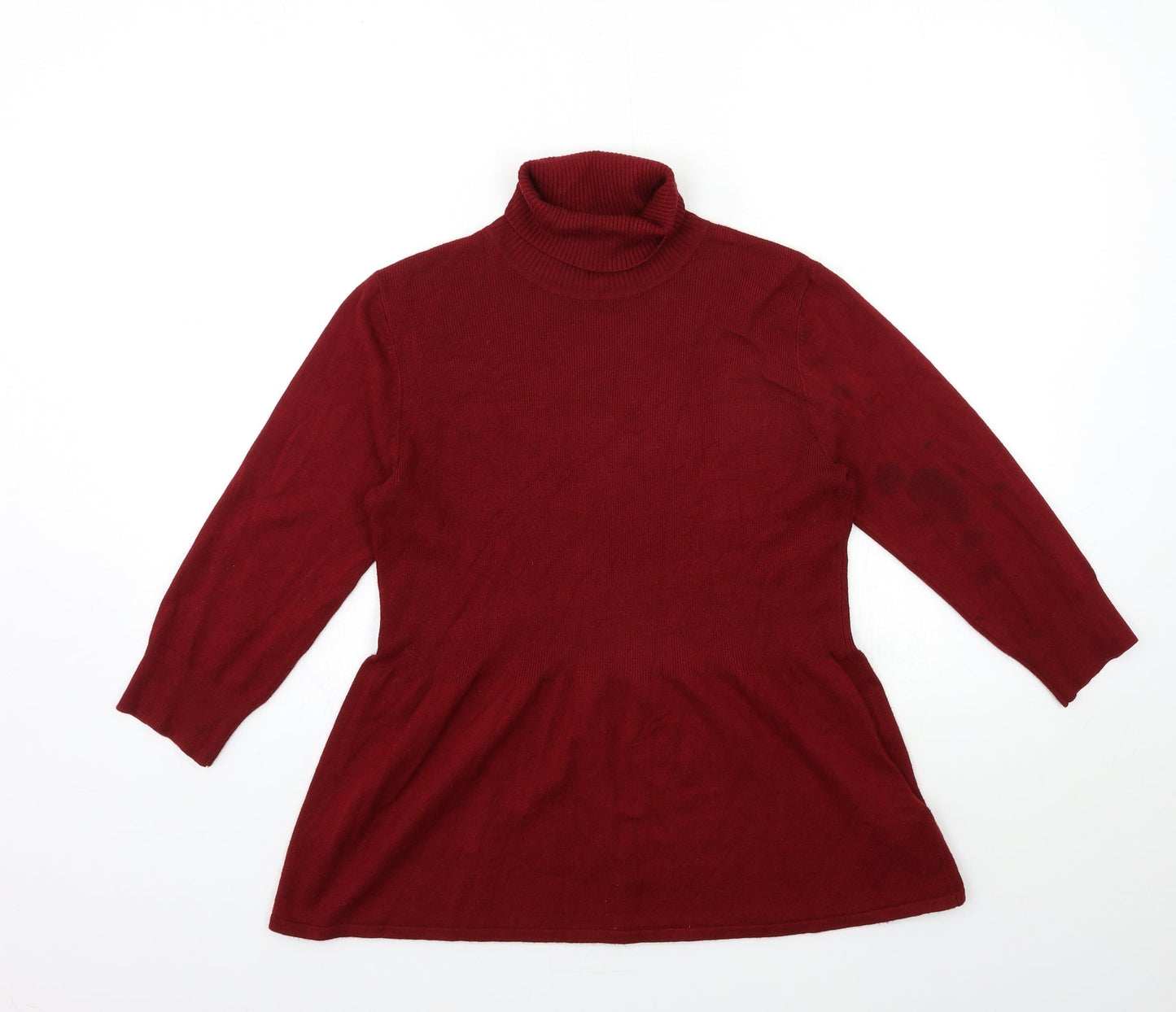 Womens UK Size 14 Marks and Spencer Red Pullover Jumper
