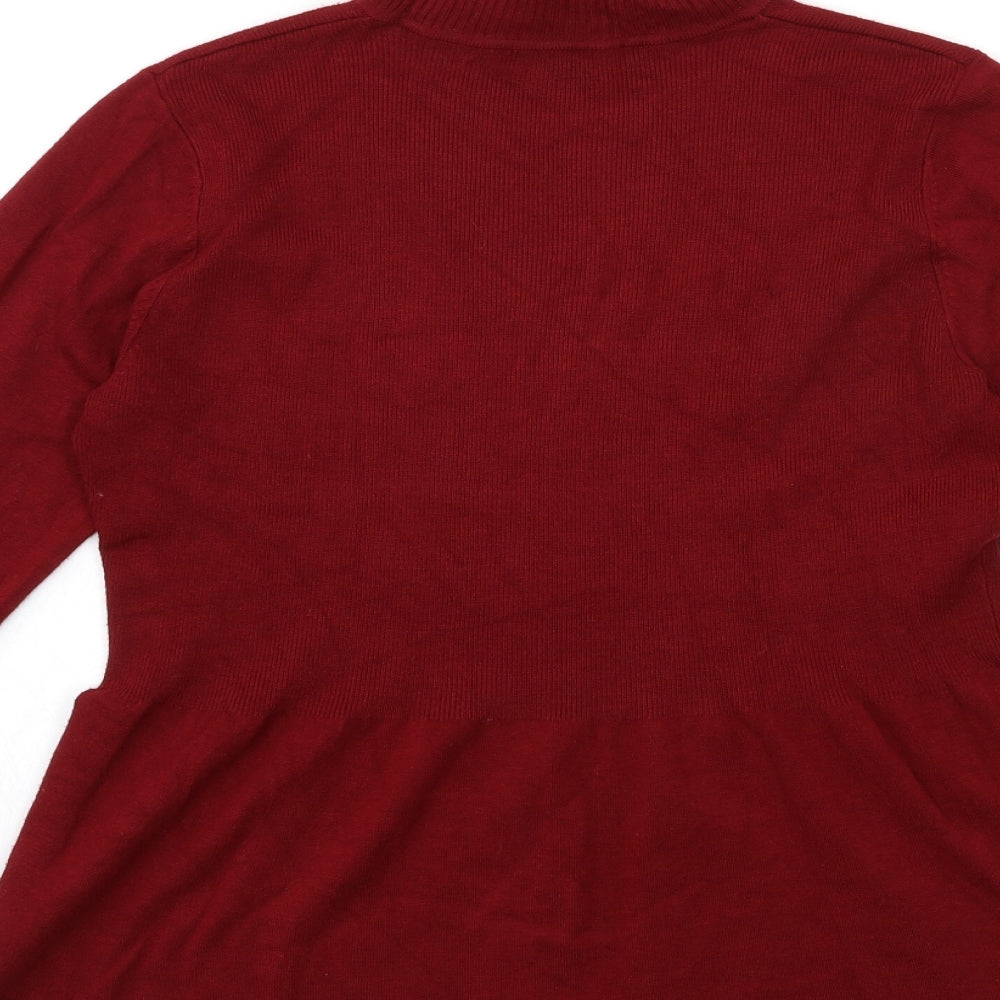 Womens UK Size 14 Marks and Spencer Red Pullover Jumper