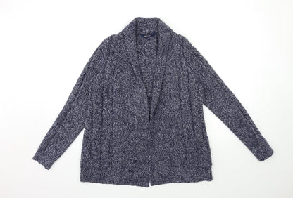 Womens UK Size 10 Maine Blue Cardigan Jumper