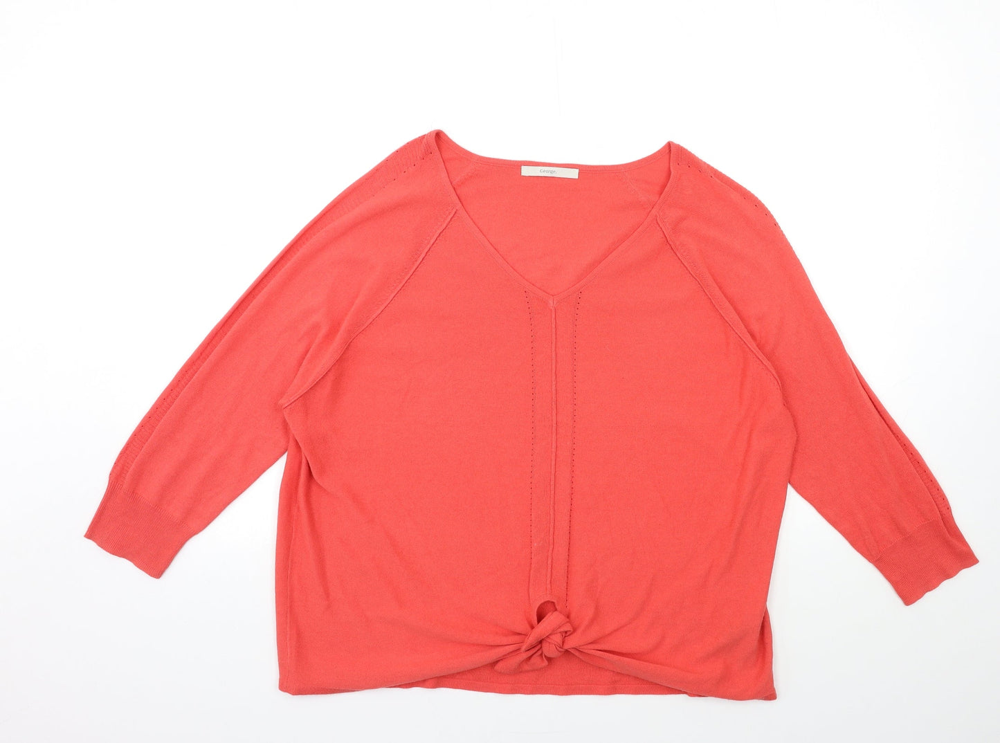 George Womens Pink  Knit Pullover Jumper Size 18