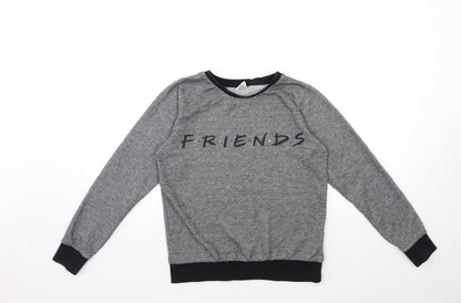 Womens UK Size 6 FRIENDS Grey Pullover Sweatshirt