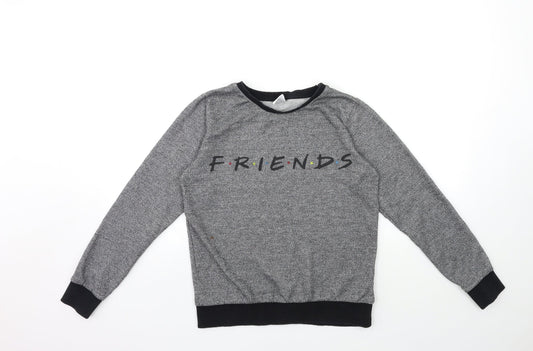 Womens UK Size 6 FRIENDS Grey Pullover Sweatshirt