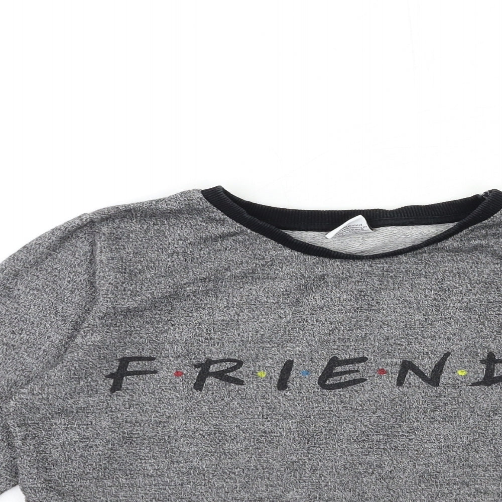 Womens UK Size 6 FRIENDS Grey Pullover Sweatshirt