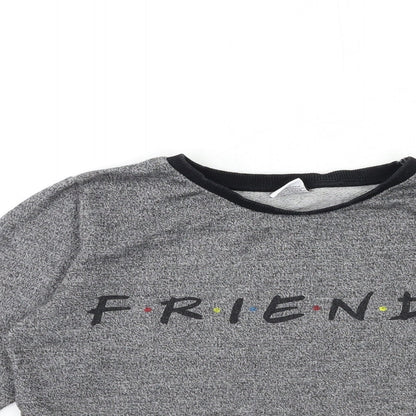 Womens UK Size 6 FRIENDS Grey Pullover Sweatshirt