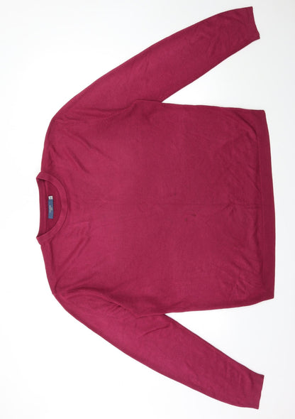 Atlantic Bay Womens Pink  Knit Pullover Jumper Size 2XL