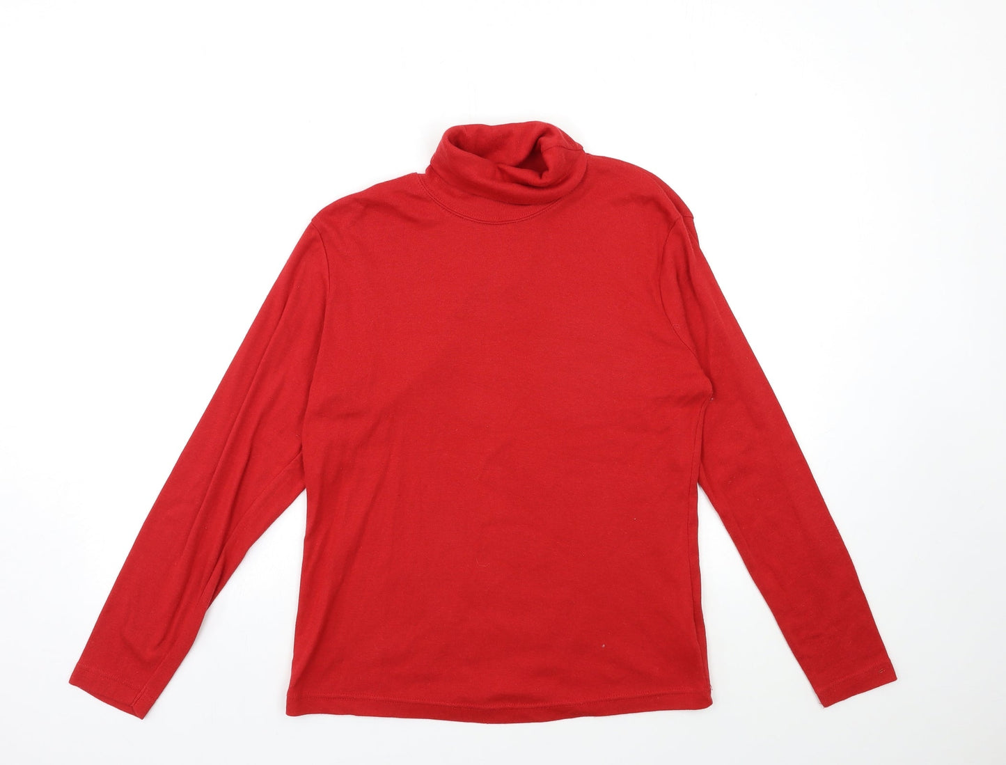 Womens UK Size 12 BEING CASUAL Red Basic T-Shirt