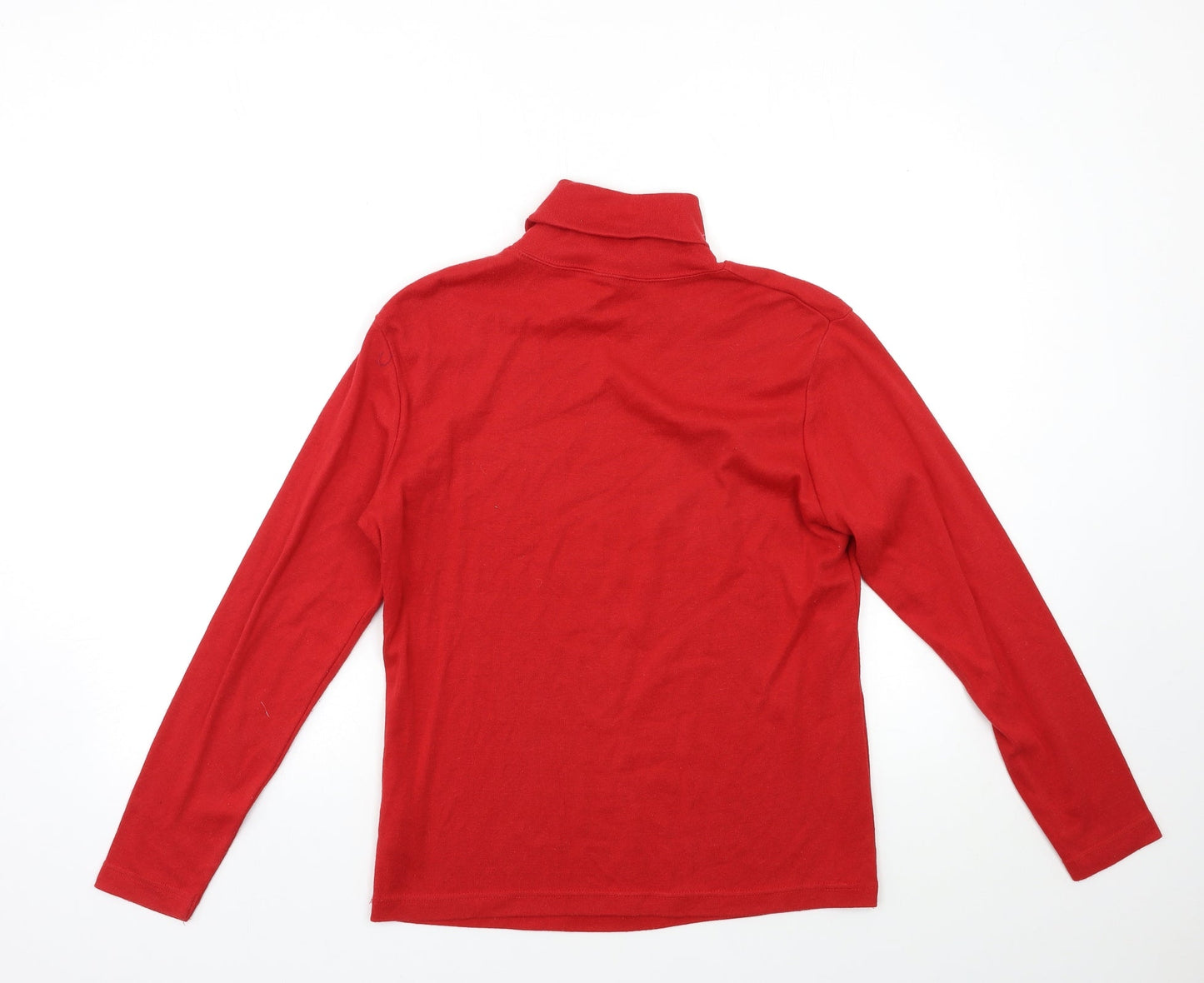 Womens UK Size 12 BEING CASUAL Red Basic T-Shirt