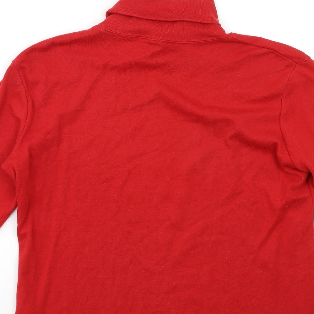 Womens UK Size 12 BEING CASUAL Red Basic T-Shirt