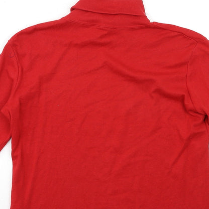 Womens UK Size 12 BEING CASUAL Red Basic T-Shirt