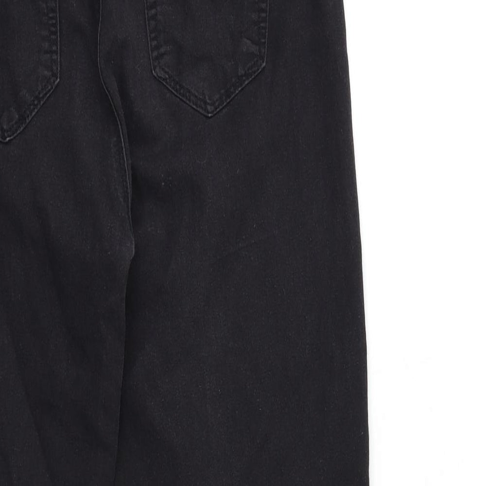 Denim & Co. Womens Black  Denim Jegging Jeans Size 14 L27 in