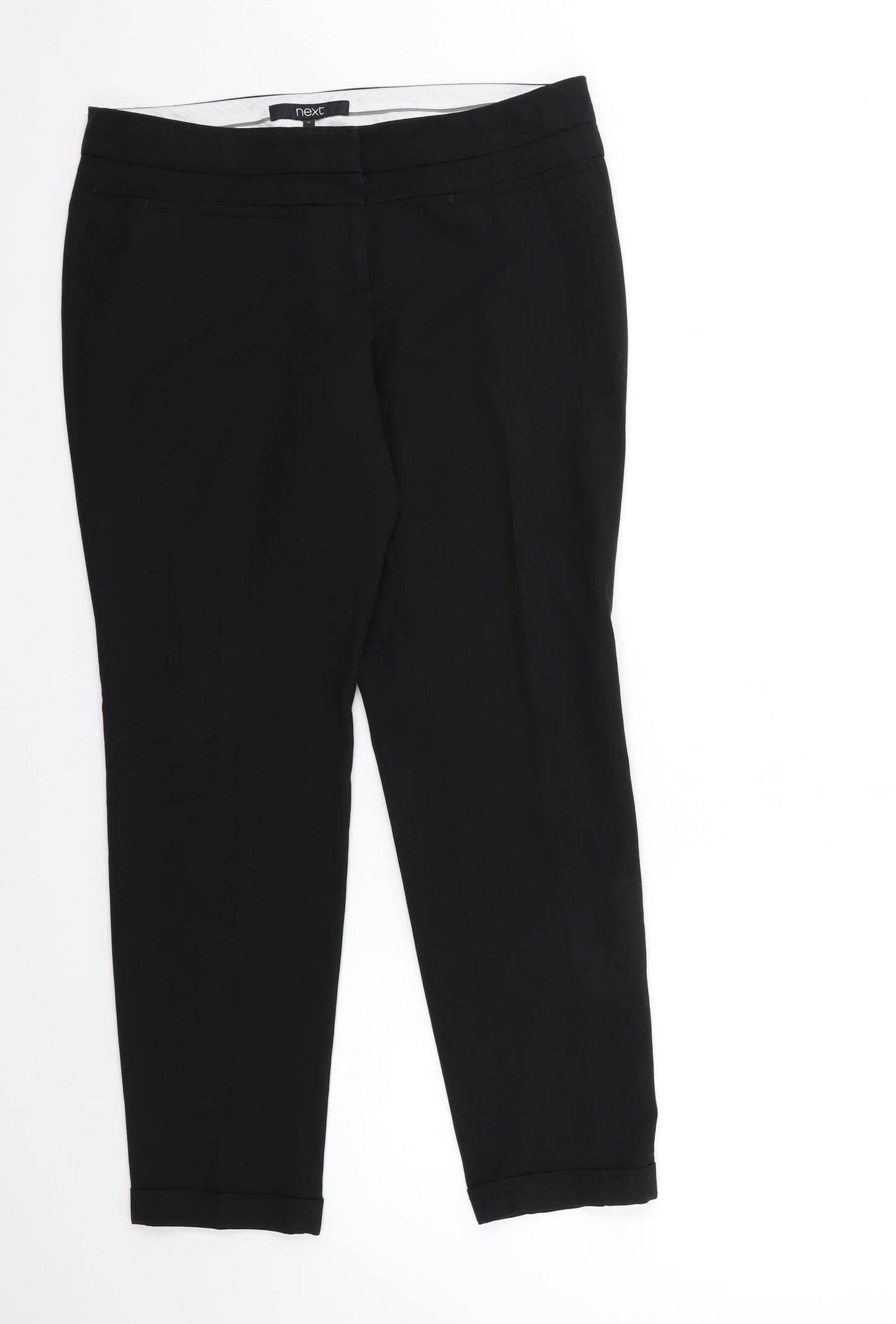 Womens UK Size 12 NEXT Regular Fit  Black Trousers