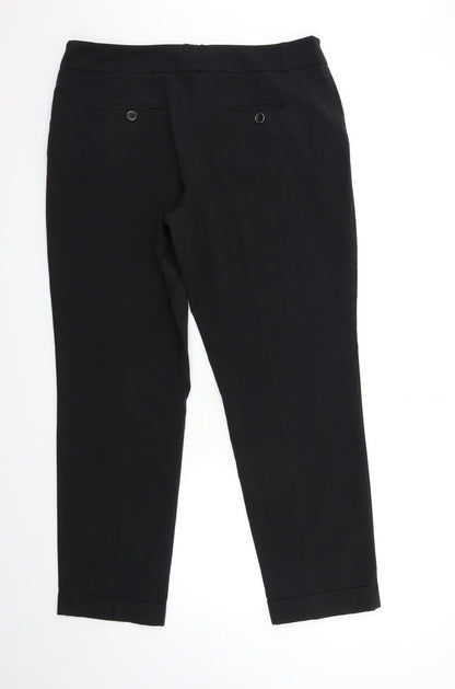 Womens UK Size 12 M&Co Regular Fit  Black Trousers