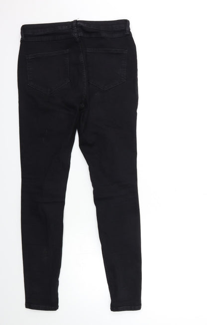 Denim & Co. Womens Black  Denim Skinny Jeans Size 12 L28 in