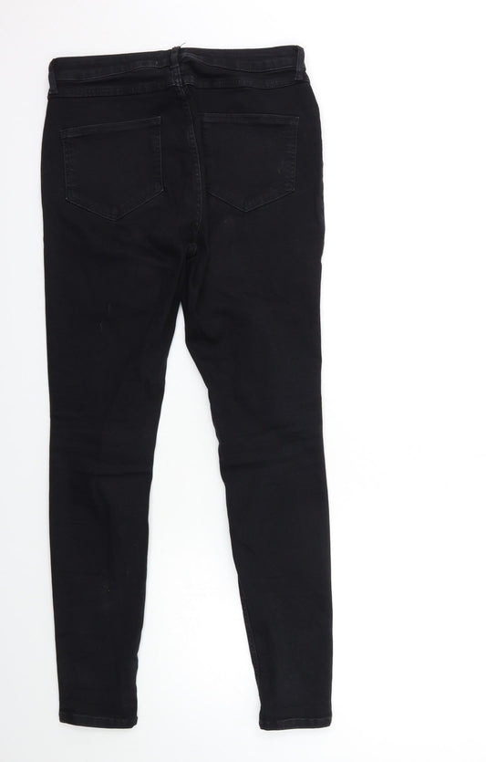 Denim & Co. Womens Black  Denim Skinny Jeans Size 12 L28 in