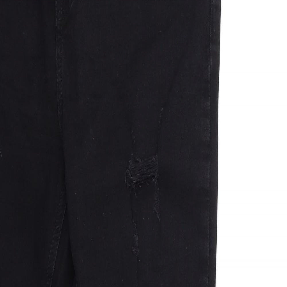 Denim & Co. Womens Black  Denim Skinny Jeans Size 12 L28 in