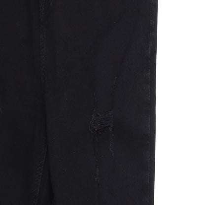 Denim & Co. Womens Black  Denim Skinny Jeans Size 12 L28 in