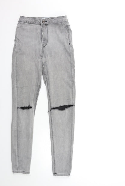 New Look Womens Grey  Denim Skinny Jeans Size 8 L28 in
