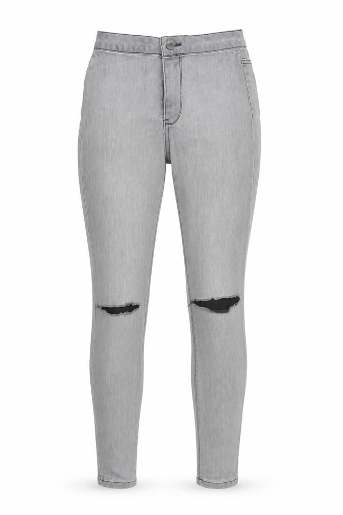 Womens UK Size 8 New Look Regular Fit Skinny Grey Jeans
