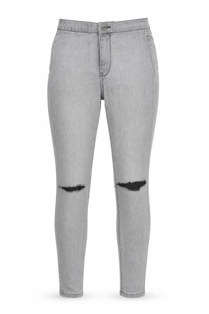 Womens UK Size 8 New Look Regular Fit Skinny Grey Jeans