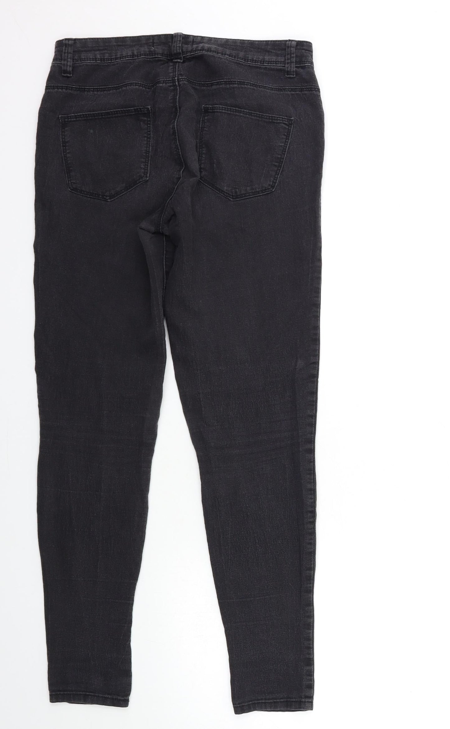 Denim & Co. Womens Grey  Denim Skinny Jeans Size 10 L29 in