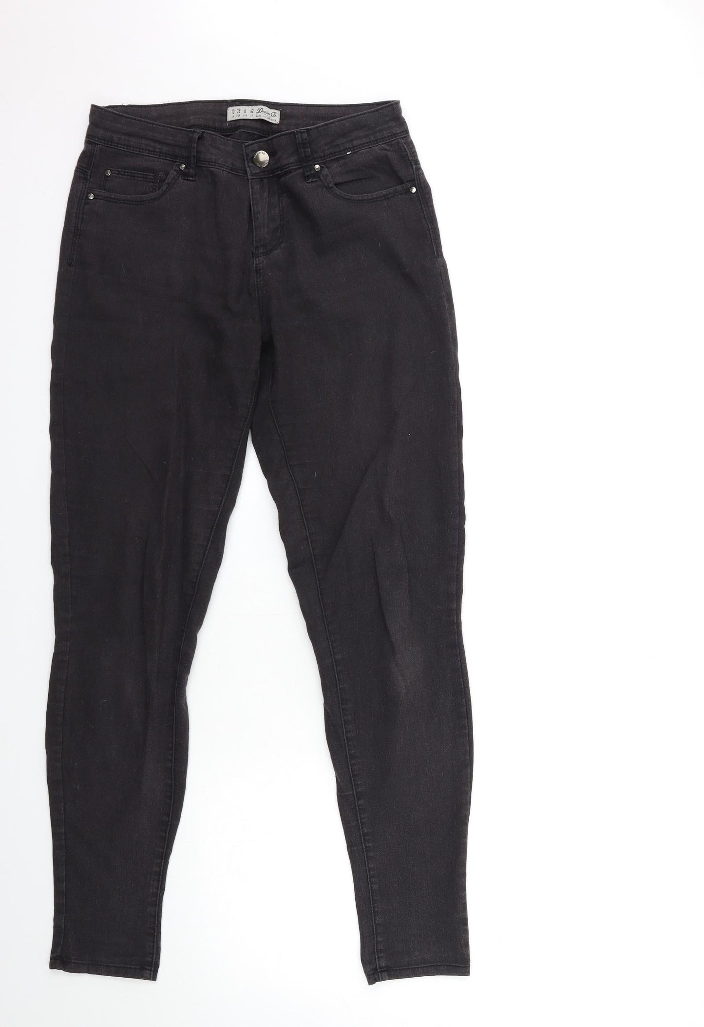 Denim & Co. Womens Grey  Denim Skinny Jeans Size 10 L30 in