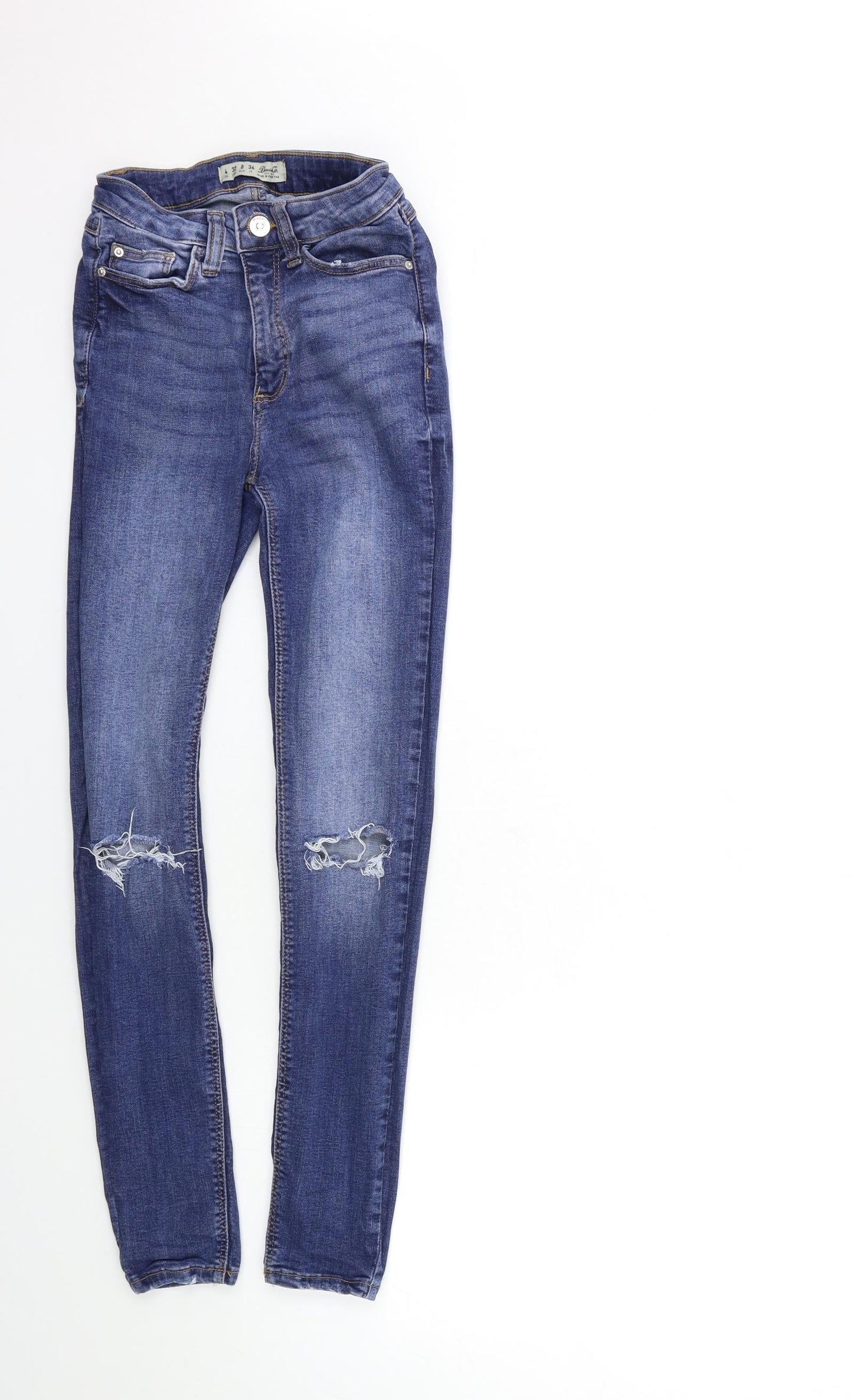 Denim & Co. Womens Blue  Denim Skinny Jeans Size 4 L27 in