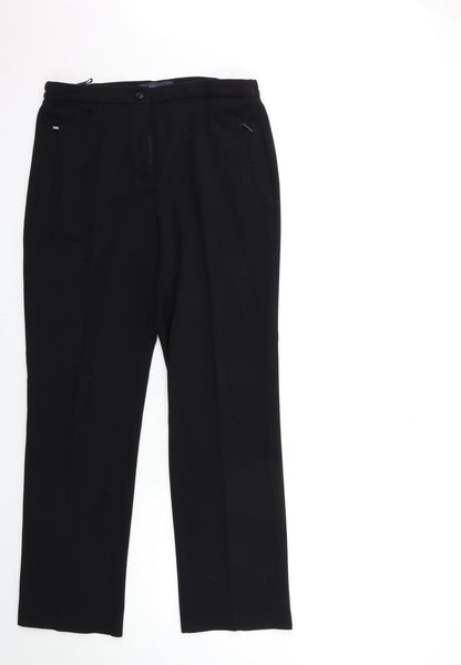 Womens UK Size 10 Marks and Spencer Regular Fit  Black Trousers