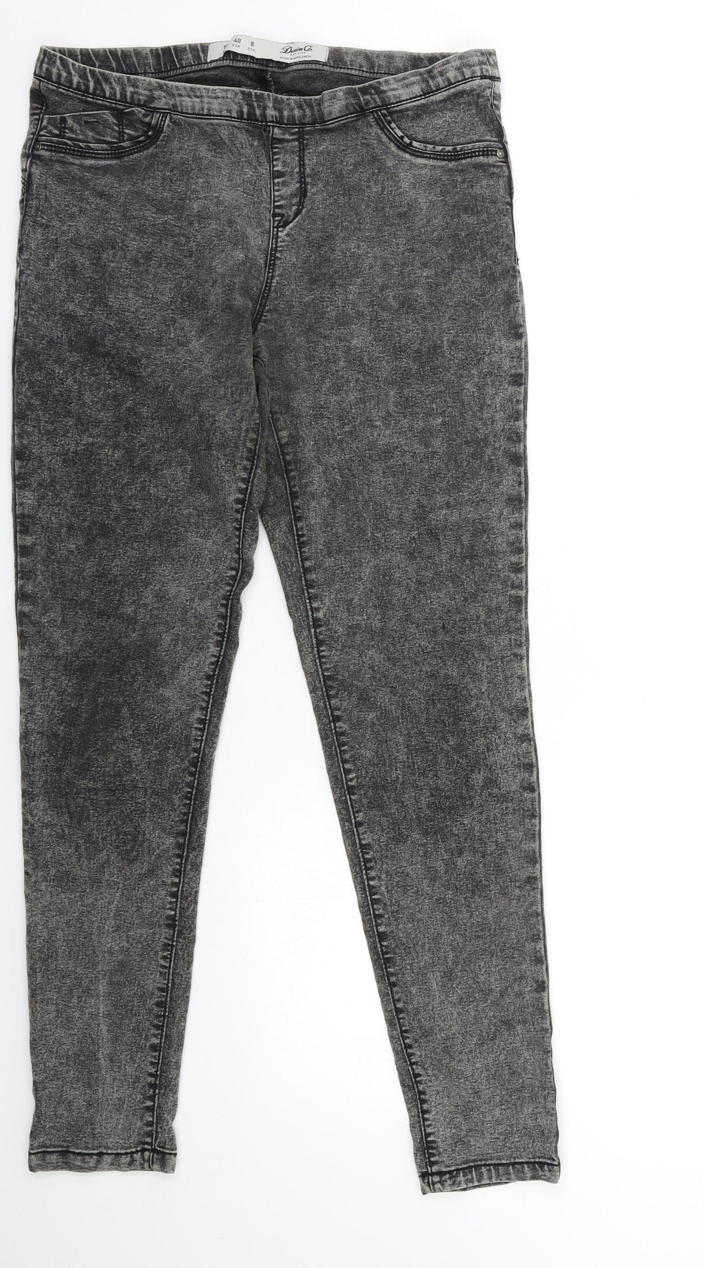 Denim & Co. Womens Grey  Denim Jegging Jeans Size 12 L28 in